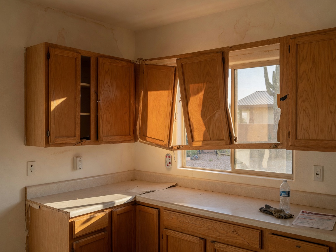 How Chandler's Dry Heat Warps Kitchen Cabinets